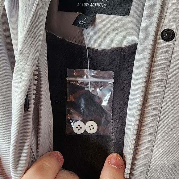 6X 30W Torrid Grey 3 in 1 Twill Parka Faux Fur Hood coat jacket Convertible, rem - Picture 8 of 14